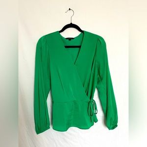 Peplum Wrap Blouse